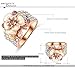 AnaZoz Jewelry 18K Gold Plated Women Rose Gold Plate SWA Elements Austrian Crystal Enamel Flower/Wedding Ring