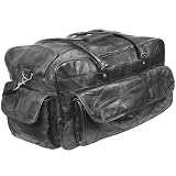 Black Leather Duffle Bag