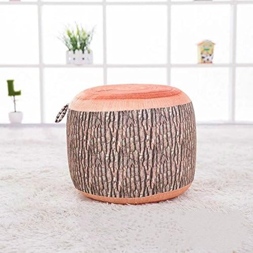 HearTogether Creative 3D Fruit Inflatable Stool Toys Pillow Home Furnishing Children's Cartoon Back Cushion Stool (gingko)