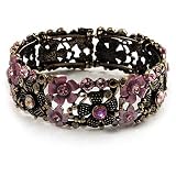 Victorian Pink Crystal Floral Flex Cuff Bangle (Bronze Tone) 51DglVTrIzL. SL160 Victorian Pink Crystal Floral Flex Cuff Bangle (Bronze Tone)