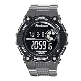Armitron Mens 408218GRY Chronograph Black and Gray Resin Digital Sport Watch