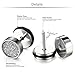 Jstyle Jewelry Stainless Steel Women Stud Earrings for Men Cool Ear Plugs Piercings 18G White Black Yellow