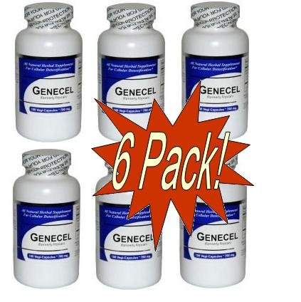 Genecel (150 Capsules) - Concentrated Herbal Blend - Dietary Supplement 6 Pack