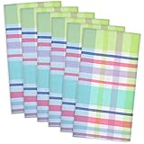 DII 100% Cotton, Oversized Basic Everyday 20x20" Napkin Set of 6, Spring Plaid