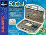 Elenco 500-In-1 Electronic Project Lab Kit Built-In Breadboard LCD Indicator Transistors