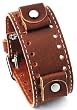 Nemesis #STH-B Brown Wide Leather Cuff Wrist Watch Band