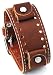 Nemesis #STH-B Brown Wide Leather Cuff Wrist Watch Band