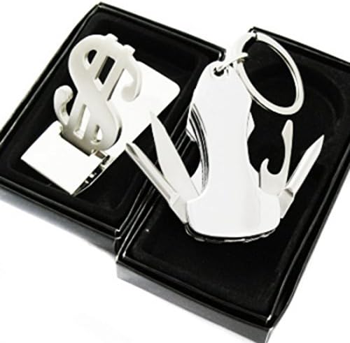 kilofly Keychain & Money Clip Set - Mini Tools Set Keychain - Monkey Business