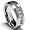 8MM Matte Finish Stainless Steel Ring Wedding Band with CZ size 8