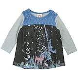 【H28年春物】 SCOLAR(スカラ) 天竺+レース長袖チュニックTシャツ 130cm/杢グレー NO.CH-16SP-SC04