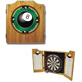 8-Ball Rack'em Dart Cabinet includes Darts and Board