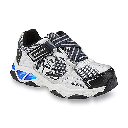 Disney Star Wars Boy's Stormtrooper Black/White Light-Up Sneaker