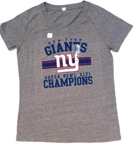 Super Bowl XLVI Super Bowl Champions NY Large T-shirt Pro Football Ladies New York Giants