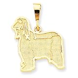 14k Afghan Hound Pendant