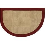 Half Moon Red Contemporary Half Moon Rug Size: 2' x 3'