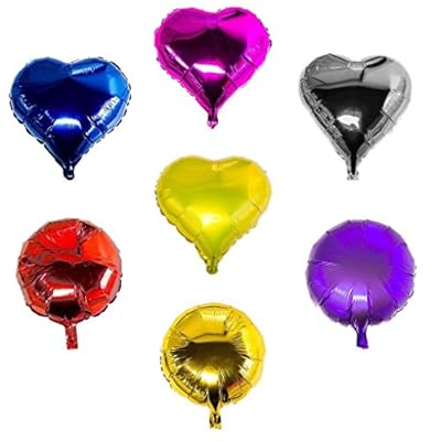 Mememall Fashion Wholesale 18" Round & Heart Shaped Helium Mylar Foil Balloon Party Supply