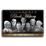 Celebrate Black History Button WITH THIS GORGEOUS COLLECTIBLE INCLUDES MARTINE LUTHER KING - BARACK OBAMA - HARRIET TUBMAN - FREDERICK DOUGLASS - BOOKER T WASHINGTON - & THURDGOOD MARSHALL - 2