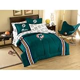 BSS - Miami Dolphins NFL Embroidered Comforter Twin/Full (64 x 86")"