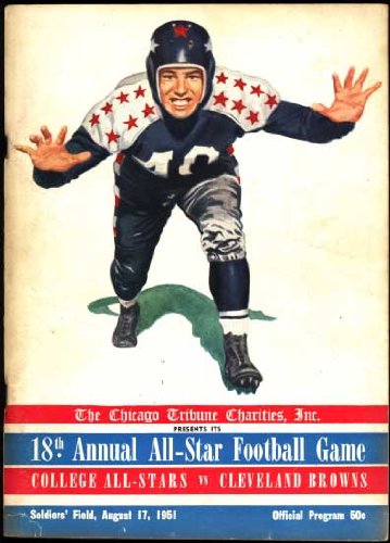 Football Game Program Cleveland Browns vs College All-Stars 1951 Soldier's Field