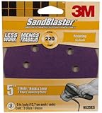 3M SandBlaster Sanding Discs, 220-Grit, 5-Inch by 8-Inch, 3-Pack