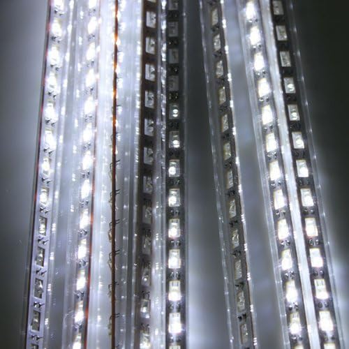 XmasLed 30cm(11.8 inch) 8 Tube 160 LED Snowfall Shower Meteor Rain Light Tube Christmas Valentine Holiday Decoration Lights White