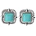 Ginasy Silver Plated Geometry Nature Turquoise Stud Earrings