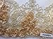 Corsage Lace Embroidered Roses on Mesh Champagne 56 Inch Wide Fabric By the Yard (F.E.