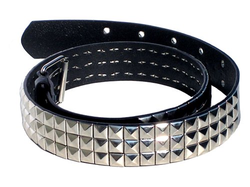 Tedd Haze Nieten-/Spikes Gürtel schwarz silber