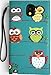 Samsung Galaxy Note 3 N9000 Premium Faux Leather Owl Owls Design with Mirror inside Wallet Case