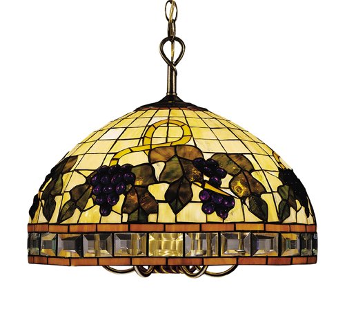 Landmark 212-TB Classic Tiffany 5/1-Light Chandelier, 16-Inch, Tiffany Bronze