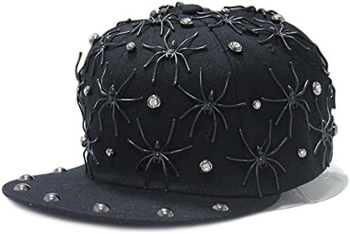 Men Women Black Spider Spike Baseball Cap Snapback