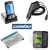 AT&T HTC 8925 Tilt Smartphone Accessory Bundle - 3-In-1 USB Hot Sync Charging Cradle with Spare Battery Charger Slot + Standard Lithium-Ion Battery + Car Charger with Ic Chip + Premium Reusable LCD Screen Guard Protector with Lint Cleaning Cloth By Ikross
