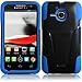 For Alcatel One Touch Evolve 5020T 5020 Cover Case (TSTAND Hybrid Black/Blue)