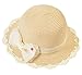 Little Girl Kids Summer Wide Brim Floppy Beach Sun Visor Hat with Lace Bowknot