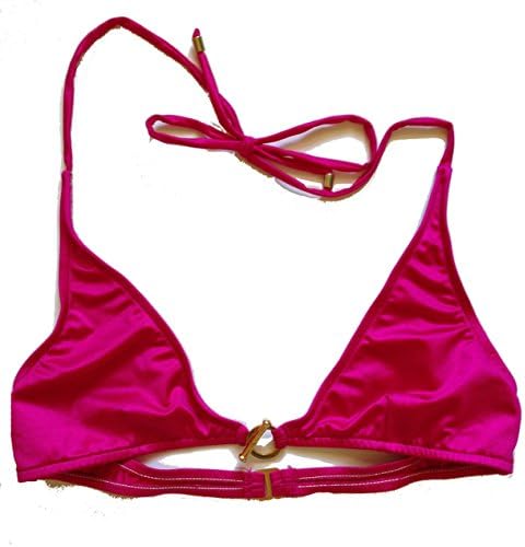 Milly Cabana Women's Shiny Triangle Bikini Top, Azale, Large