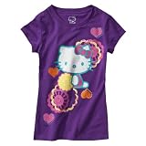 Girls' Hello Kitty Purple Short-Sleeve Graphic Tee M