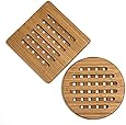 Lipper International Bamboo Trivets, Set of 2