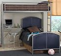Universal Loft Study Center Twin Silver / navy