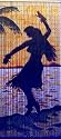 Hula Dancer Silhouette Bamboo Beaded Curtain