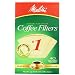 Melitta Cone Coffee Filters, Natural Brown, No. 1, 40-Count Filters (Pack of 12)