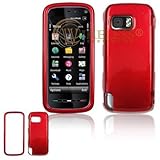 Solid Red Snap-On Cover Hard Case Cell Phone Protector for Nokia 5800 Xpres ....