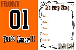 Dukes of Hazzard Party Invitations