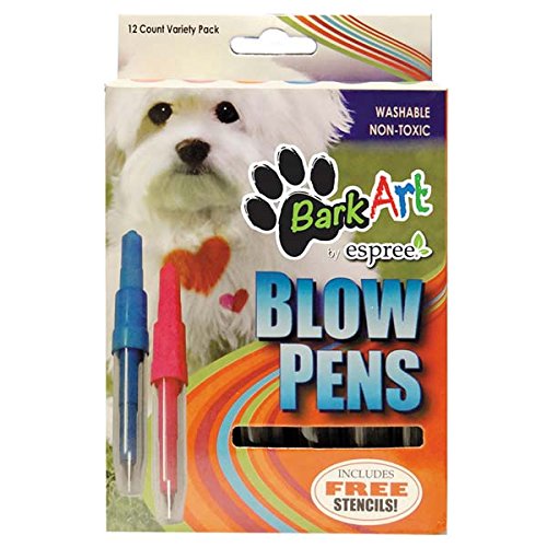 Espree Bark Art Blow Pen Dye for Pets, 12-Pack