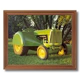 Vintage John Deere Farm Tractor Model 60 Home Decor Wall Picture Oak Framed Art Print