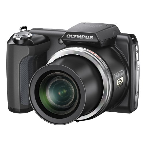 Olympus SP-610UZ Digitalkamera (14 Megapixel, 22-fach opt. Zoom, 7,6 cm (3 Zoll) Display, bildstabilisiert) schwarz