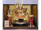 五月人形子供大将平飾り　桐焼　大将10号平飾り　68-325