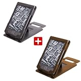 DURAGADGET Lot de DEUX housses /�tuis sur mesure avec port de maintien en cuir v�ritable pour Amazon Kindle 4 (� 79?) liseuse 6" sans fil, Wi-Fi int�gr� - 1 �tui noir + 1 �tui marron - Offre sp�ciale petit prix et garantie 2 anspar Duragadget