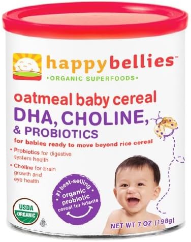 Happy Bellies Organic Super Variety Cereals 7 oz (Oatmeal Cereal, 3 Pack)