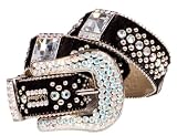 Review B.B. SIMON  / BB SIMON Belt Swarovski Crystals b.b. Hair M Womens Black Square