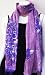100% Cotton, High Quality Purple Floral Unique Designer Print Scarf Neck Wear Wrap, Beautiful Accessory, Great Gift for Girls Women Ladies